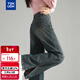 唐獅（TonLion）2025春女腳口開(kāi)叉復古拖地牛仔長(cháng)褲