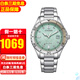 西鐵城（CITIZEN）女表光動(dòng)能系列輕奢休閑防水手表送女朋友生日禮物推薦520 FE6170-88L清新綠