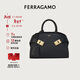 菲拉格慕（Ferragamo）女士黑色Hug手提包抱抱包 0768853（迷你）新年禮物送女友