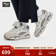 斐樂(lè )（FILA）【楊冪同款】女鞋KM2老爹鞋運動(dòng)鞋厚底休閑鞋老爹鞋 奶白/木薯粉黃-GT 36