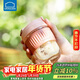 樂(lè )扣樂(lè )扣（LOCK&LOCK）咖啡杯耐熱玻璃水杯子男女學(xué)生便攜式雙飲吸管杯隨手杯350ML粉色