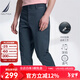 諾帝卡（NAUTICA）男裝春夏款棉氨混紡柔軟親膚帶彈易打理休閑長(cháng)褲男PE3121-N 湛藍4JN(231) 34