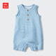 優(yōu)衣庫嬰幼兒寶寶爬爬服/無(wú)袖嬰兒衣服連體衣26春夏新款486090 63 天藍色 90cm