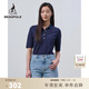 beanpole【新年禮物】  女士商務(wù)休閑日常戶(hù)外文藝淑女復古風(fēng)5分袖POLO衫 藏青色 L 170/92A
