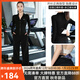 COZOK健身衣服女套裝2025秋冬新款專(zhuān)業(yè)跑步速干上衣寬松顯瘦跳操運動(dòng)服 黑色上衣后腰口袋+黑色褲子后腰拉鏈口袋 2XL 【推薦125-140斤】