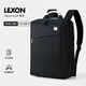 樂(lè )上（LEXON）電腦包15.6/16英寸雙肩包男士雙層書(shū)包商務(wù)旅行筆記本背包藍黑色