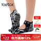 toesox瑜伽襪普拉提襪子五指襪防滑運動(dòng)襪 Bellarina系列 黑白漸變扎染 S（34~38碼）