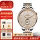 上海手表男國產(chǎn)自動(dòng)機械表 天山子系列露擺男士防水透底鋼帶腕表S8928 玫金黃面【露擺山巖紋】