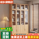 裕鄉實(shí)木書(shū)柜客廳家用帶玻璃門(mén)展示柜現代簡(jiǎn)約兒童書(shū)架松木定制儲物柜 4門(mén)160長(cháng)*32深*240高【原木色 進(jìn)口芬蘭松-包安裝】