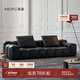 莫語(yǔ)魔方真皮沙發(fā)法式復古風(fēng)黑色沙發(fā)現代簡(jiǎn)約頭層牛皮客廳直排 正版魔方沙發(fā)-全真皮-五人位【3.0米】