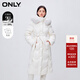 ONLY90白鵝絨保暖直筒連帽長(cháng)款羽絨服女|123412027 A06 原始的PRISTINE XS 155/76A