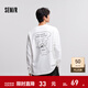 森馬（Semir）×RYO藝術(shù)家系列長(cháng)袖T恤男印花內搭上衣冬季情侶裝oversize潮 本白10101 特寬松/介意拍小一碼 S