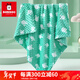 巴布豆嬰兒豆豆毯新生兒安撫毛毯春秋薄款四季兒童空調被寶寶蓋毯小毯子 綠色卡通(90*90cm)