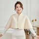心怡情緣坊（XINYIQINGYUANFANG）坐月子披肩坎肩秋冬孕產(chǎn)婦肩頸喂奶哺乳防風(fēng)保暖a類(lèi)四季純棉護肩 四季款-淺黃【純棉 親膚透氣】 均碼(80-180斤)