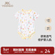 英氏（YEEHOO）英氏（YEEHOO）英氏嬰兒衣服夏季連體衣竹棉透氣包屁衣寶 甜心滿(mǎn)印【竹纖維】 80cm (9-18個(gè)月參考身高73-80cm)