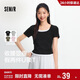 森馬（Semir）短袖t恤女短款假兩件百搭上衣25夏裝顯瘦U領(lǐng)套頭衫109325100015
