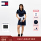 TOMMY JEANS【微彈顯瘦】春夏女裝珠地棉氣質(zhì)休閑運動(dòng)網(wǎng)球裙POLO連衣裙 藏青色C1G S