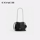蔻馳（COACH）【品牌直供】女士FAYE絎縫斜挎單肩拉繩包黑色CDB67禮物