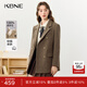 KBNE全羊毛老錢(qián)風(fēng)西裝外套女秋冬新款氣質(zhì)慵懶高級感休閑西服女 咖啡色 XS