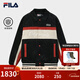 FILA 斐樂(lè )官方男士棉服2026春季新款時(shí)尚休閑拼色寬松燈芯絨夾克 正黑色-BK M 170/92A/M