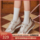 斯凱奇（Skechers）新年禮物女鞋冬休閑鞋復古德訓鞋百搭運動(dòng)鞋軟底阿甘鞋板鞋155450