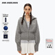 ANN ANDELMAN【明星同款】官方直營(yíng)冬季花灰色針織開(kāi)衫女收腰開(kāi)胸拉鏈毛衣 花灰色 XS