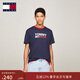 TOMMY JEANS【純棉合身】夏季男女美式潮流印花情侶短袖T恤上衣