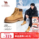 駱駝（CAMEL）王俊凱同款馬丁靴高幫秋戶(hù)外工裝大黃靴男 GE122W7757T 金黃 42