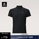 KAILAS凱樂(lè )石速干POLO衫男透氣抑菌排汗運動(dòng)短袖翻領(lǐng)快干衣 玄青黑 L