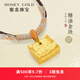 蜜金（HoneyGold）珠寶 黃金項鏈足金古法糖油金塊套鏈HGG2064 13.64g 大版 工費550元