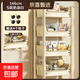 書(shū)架置物架落地家用簡(jiǎn)易多層帶輪兒童玩具收納閱讀移動(dòng)小推車(chē)書(shū)柜 5層可移動(dòng)書(shū)架-奶油白