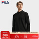 FILA 斐樂(lè )官方王陽(yáng)同款男子針織長(cháng)袖POLO衫2025秋季休閑商務(wù)通勤上衣