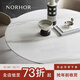 NORHOR北歐表情/意式簡(jiǎn)約現代風(fēng)/帕多瓦意大利大理石圓形餐桌帶轉盤(pán)G 【現貨】爵士白款1.35m