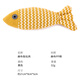 瓜洲牧貓玩具自嗨解悶貓薄荷仿真魚(yú)貓咪幼貓逗貓棒小貓磨牙寵物貓貓用品 黃色麻布魚(yú)21cm