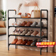 安爾雅鞋架簡(jiǎn)易多層家用臥室客廳收納架經(jīng)濟型小榨鞋柜置物架 四層60