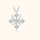 克拉美夢(mèng)鉑金PT950培育鉆石項鏈小眾18K金交叉十字項鏈鎖骨鏈送禮 18K金 單顆15分