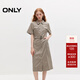 ONLY秋季時(shí)尚氣質(zhì)短袖顯瘦中長(cháng)款連衣裙女|124307001 E11 腰果沙色 L (170) 88A