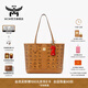 MCM【重磅新品】全新Visetos LIZ小號購物袋托特包女包通勤潮流 干邑色 小號