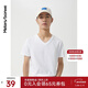 美特斯邦威t恤男女2025夏季新款純色百搭純棉短袖情侶裝男士打底衫 亮白色 L 175 96A