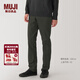 MUJI男式 起毛 絲光斜紋修身褲男士長(cháng)褲子冬季款休閑褲 AE0XZA4A 深綠色 82cm 180/82A