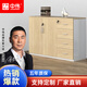 中偉木質(zhì)二門(mén)儲物柜帶鎖小柜子員工辦公柜辦公柜子矮柜抽屜款