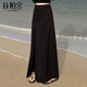 絲柏舍小眾設計開(kāi)衩A字長(cháng)裙女2026春裝新款時(shí)尚純色長(cháng)款半身裙