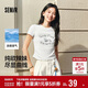 森馬（Semir）涼感T|短袖T恤女短款小狗夏2025小心機修身正肩上衣109325100020
