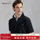 GANT/甘特【100%棉】夏男士休閑時(shí)尚印花logo翻領(lǐng)短袖T恤POLO衫 5黑色 XL
