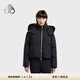 Moose Knuckles女士保暖鵝絨小剪刀羽絨服外套 黑色/黑色羊毛領(lǐng) L