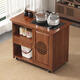 九夫人可移動(dòng)茶車(chē)茶臺邊柜家用客廳泡茶桌茶幾燒水壺一體桌茶水柜茶吧機 【紅檀木】茶車(chē):三抽+煮茶玻璃電器底上水