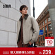森馬（Semir）棉服男假兩件飛行員拼接牛仔棉衣2025年oversize冬109725112106