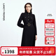 朗姿朗姿復古A字立領(lǐng)氣質(zhì)修身通勤裙2025秋新款連衣裙 黑色 L