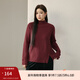 纖莉秀大碼女裝韓系時(shí)髦高領(lǐng)開(kāi)叉下擺百搭保暖毛衣胖mm2025冬新款4714 紅色 3XL