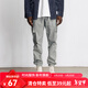 AKSERIESAK男裝春新復古回潮系列收腳腿袋褲休閑褲束腳褲男2212208 淺軍灰 XL